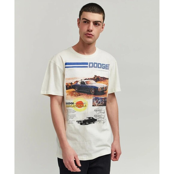Dodge Reason Men’s Retro 1973 Dodge Charger Cream Cotton T-Shirt Tee XXL  (2XL) - Picture 4 of 6